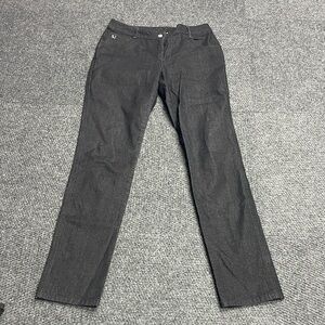 St John Jeans Women’s size 4 luxury casual jeans normcore stretch black shine